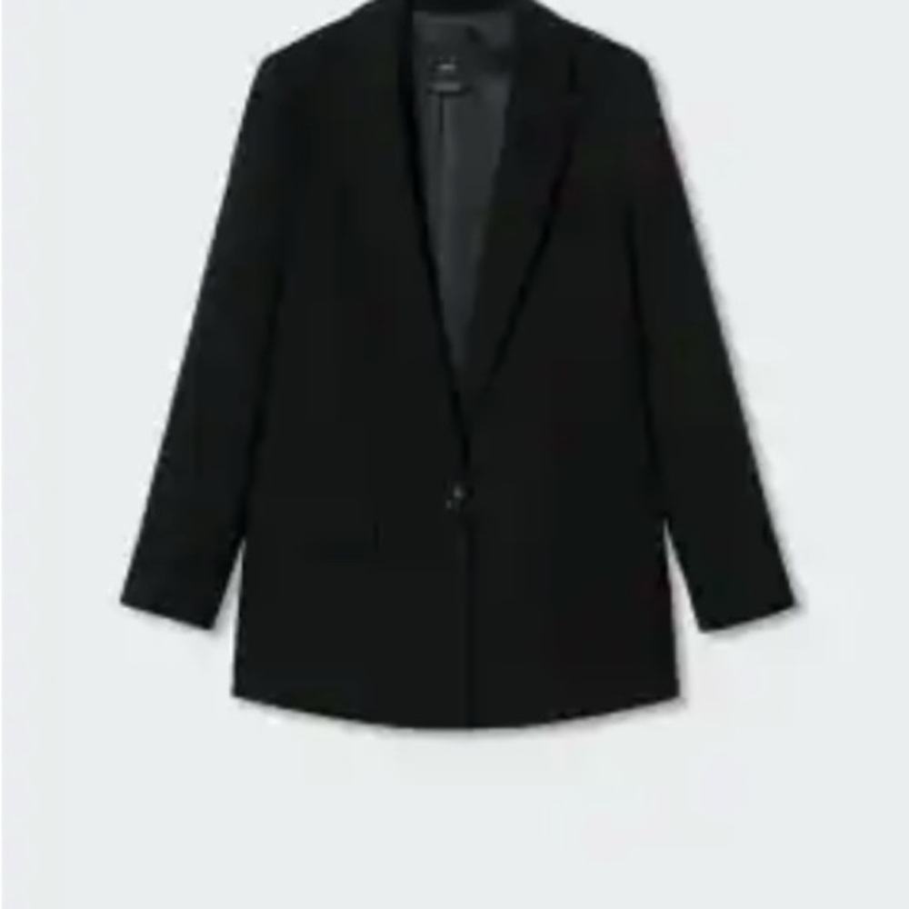 Mango Plus Size Elegant Black Suit Jacket